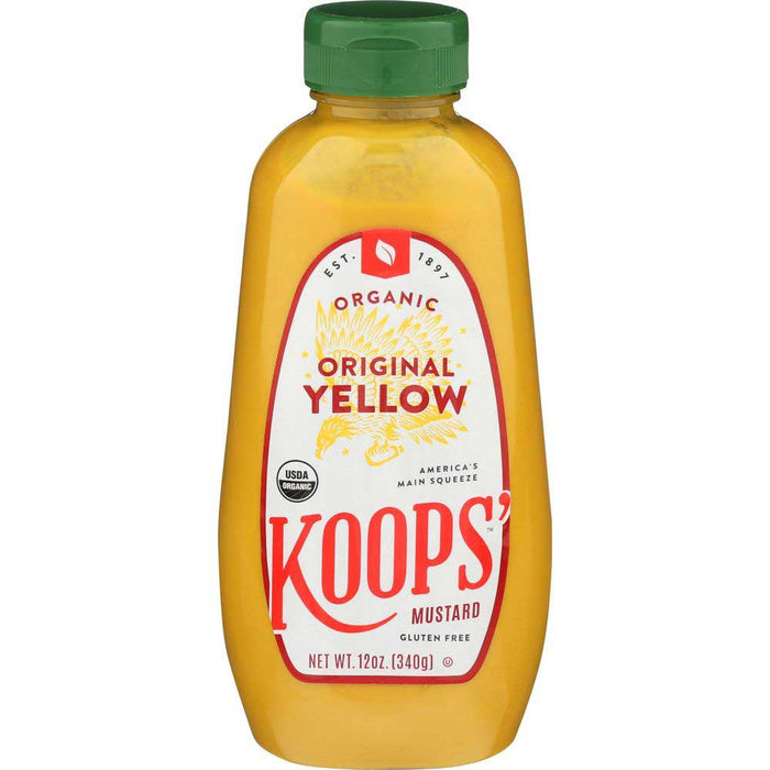 Koops Organic Mustard Yellow Gluten Free 12 oz