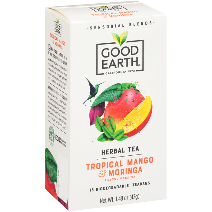 Good Earth Tea Tropical Moringa Mango Sensorial 15 Bag