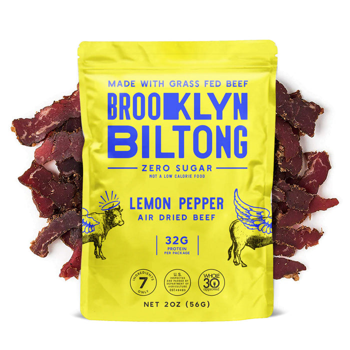 Brooklyn Biltong Jerky Lemon Pepper 2oz