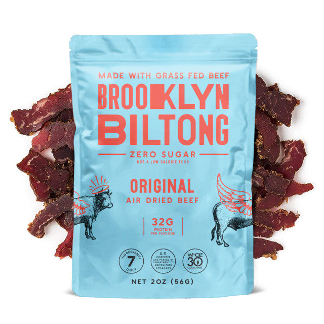 Brooklyn Biltong Air Dried Beef Grass Fed Original 2 oz
