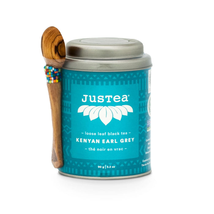 Justea Kenyan Earl Grey Loose Leaf Black Tea 3.2 Oz