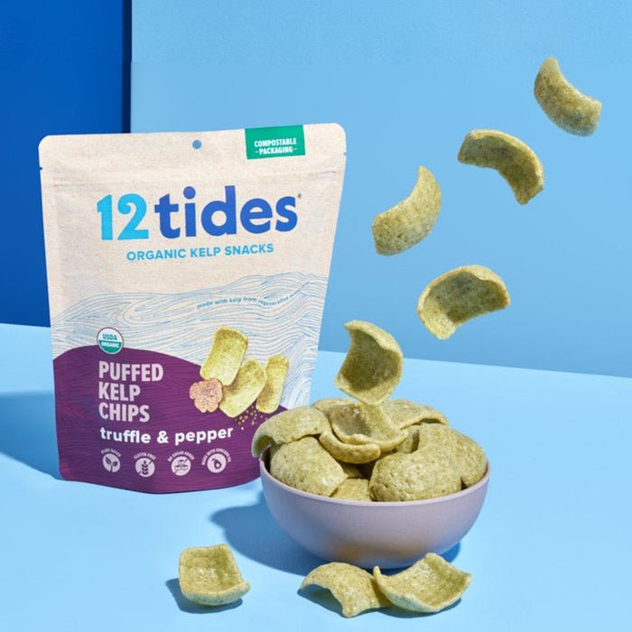 12 Tides Kelp Chips Og2 Truffle & Pepper 2 OZ