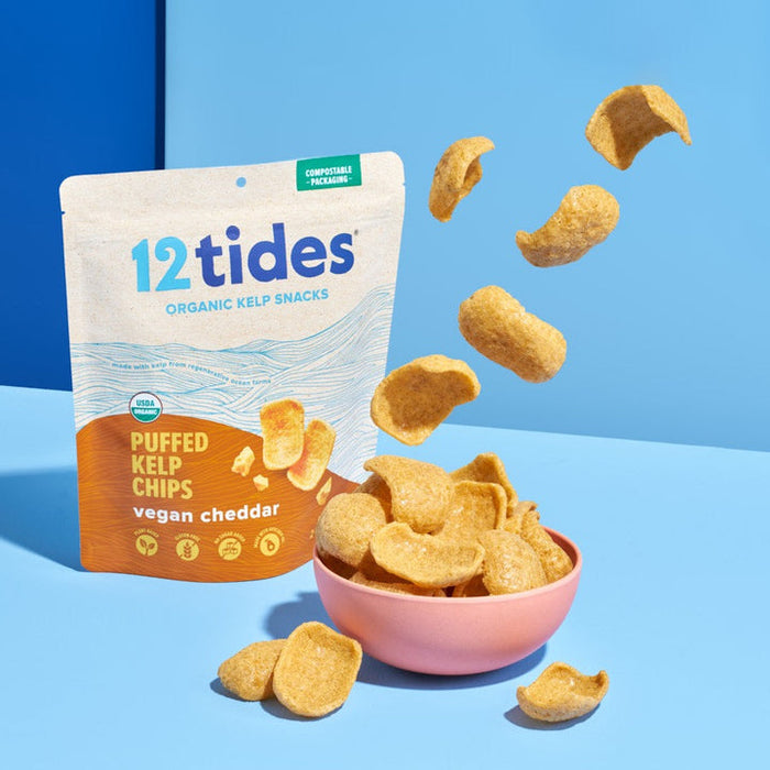 12 Tides Kelp Chips Og2 Vegan Cheddar 2 OZ