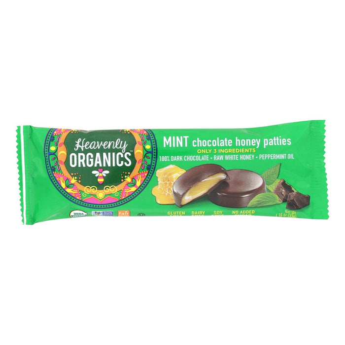 Heavenly Organics Mint Chocolate Honey Patties 1.2 Oz