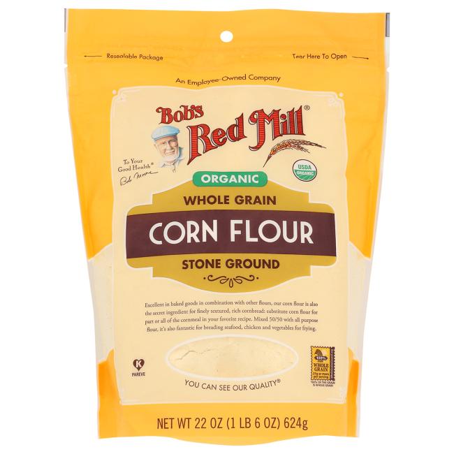 Bob'S Red Mill  Organic Stone Ground Corn Flour Resealable Pouch   22 Oz