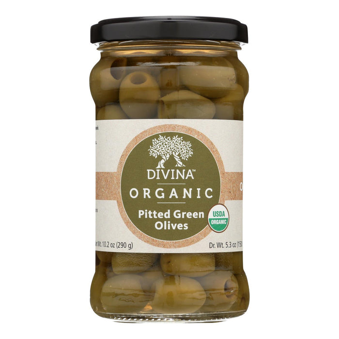 Divina Organic Pitted Green Olives 5.3 oz