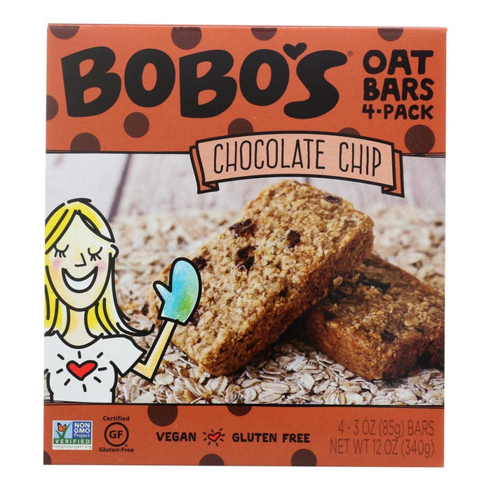 Bobo'S Oat Bars  Vegan Gluten Free Chocolate Chip Oat Bar   4 Pack