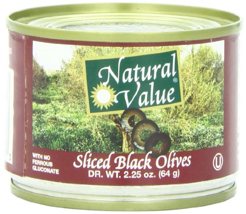 Natural Value Sliced Black Olives Can  2.25 oz