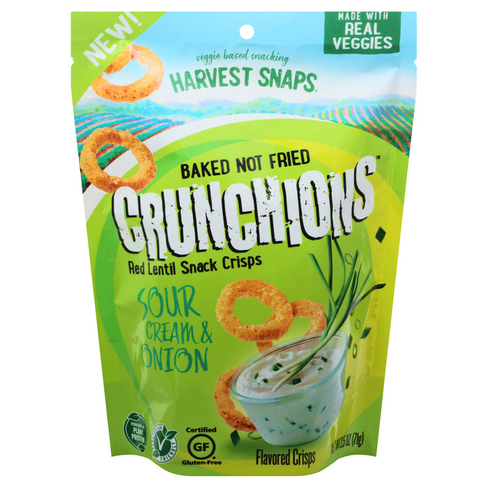 Harvest Snaps  Crunchions Sour Cream And Onion Crisps  2.5 Oz