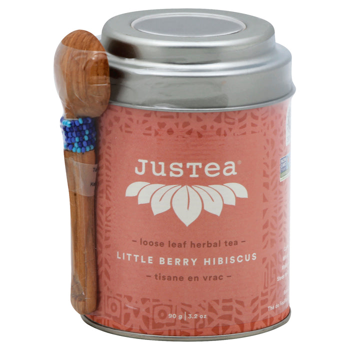 Justea Little Berry Hibiscus Loose Leaf Herbal Tea 3.2 Oz