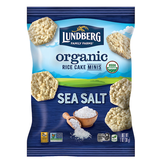 Lundberg Family Farms  Organic Rice Cakes Minis Sea Salt  1 Oz