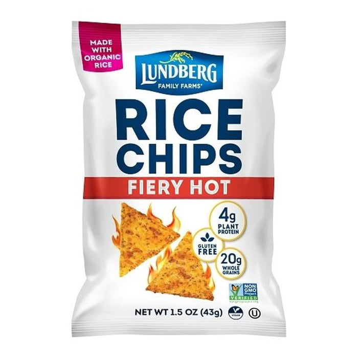 Lundberg Family Farms Fiery Hot Rice Chips 1.5 Oz