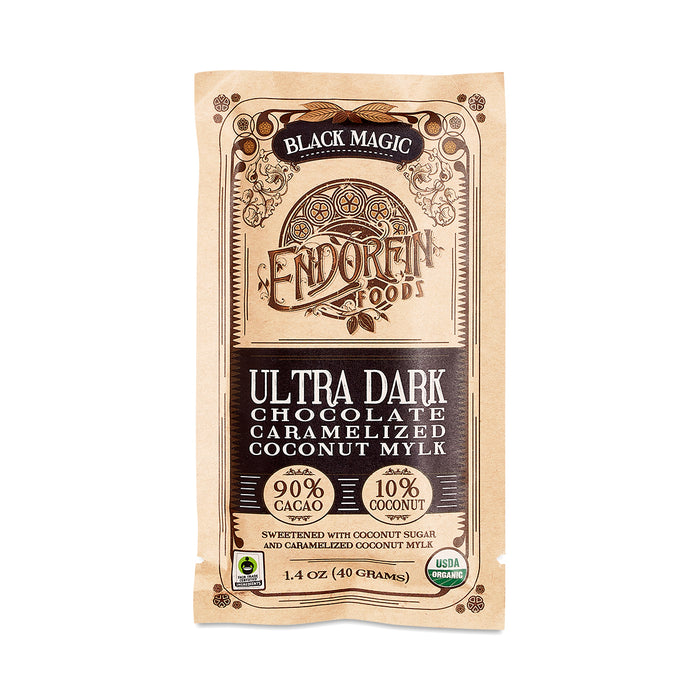 Endorfin Foods Organic Black Magic Choco Bar With 90 % Cacao 1.4 Oz