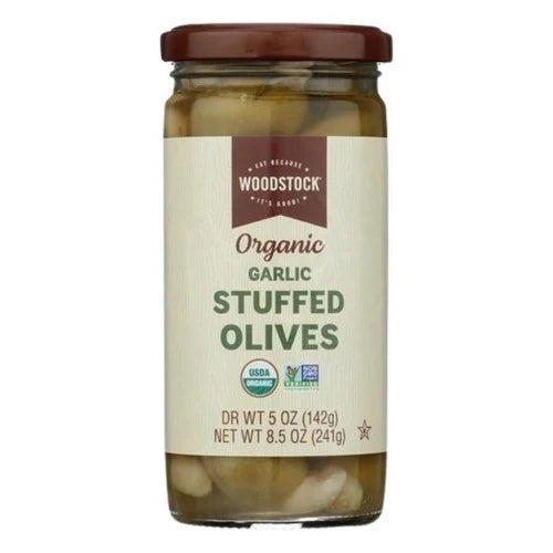 Woodstock Olives Organic Garlic Stuffed 8.5 oz