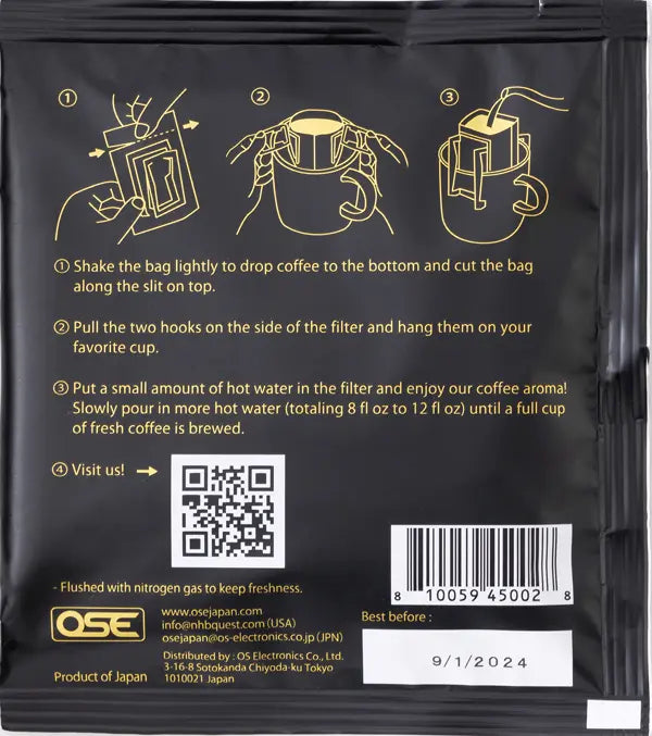 Ose Fresh Premium Colombia Coffee 6 packs of 0.5 Oz