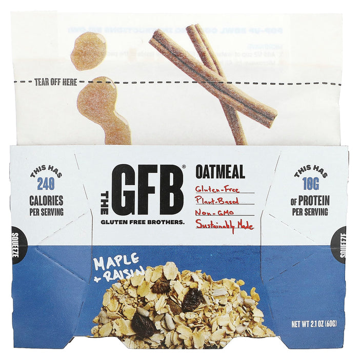 The Gfb  Maple & Raisin Gluten Free Power Breakfast Oatmeal   2 Oz