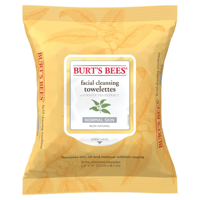 Burt'S Bees Purifying Facial Cleanser Towelettes White Tea Extract 30 Ct