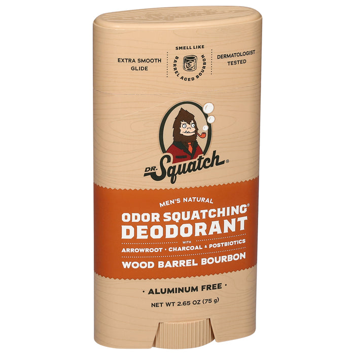 Dr. Squatch Deod Wood Barrel Bourbon Odor Squatching Deodorant 2.65 Oz