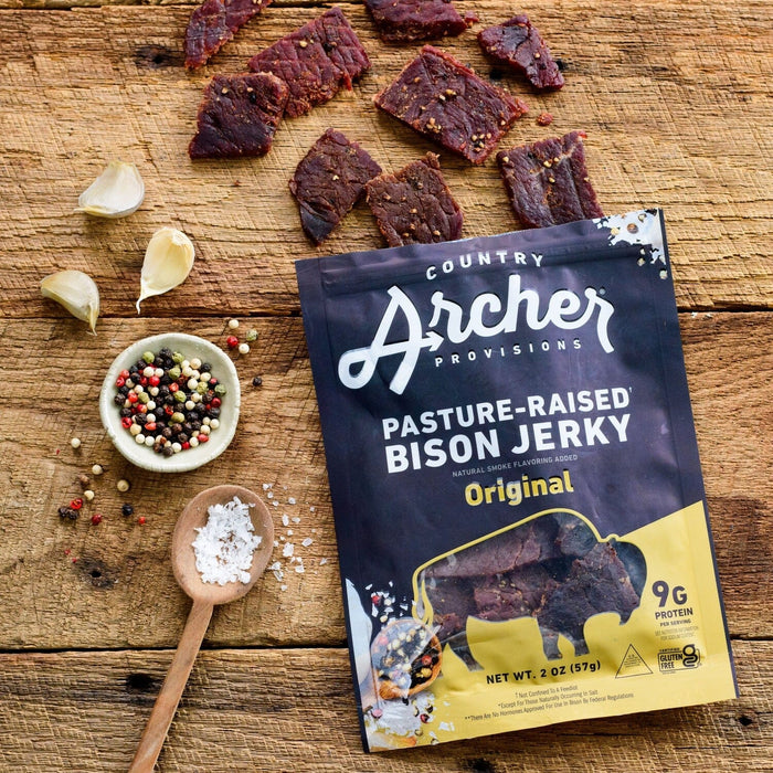 Country Archer Provisions Pasture-Raised Bison Original Jerky 2 oz