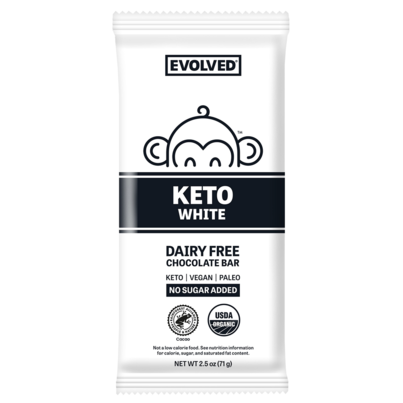 Evolved  Keto White Chocolate Bar Organic 2.5 oz