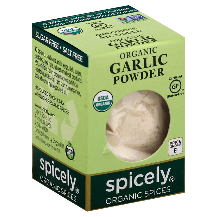 Spicely Organics  Organic Garlic Powder  .4 Oz