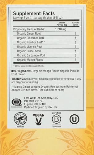 Yogi  Tea Organic Mango Ginger  16 Ct