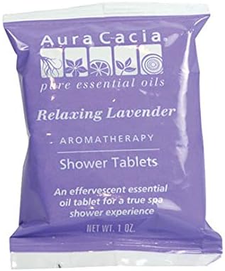 Aura Cacia Aromatherapy Shower Tablets Relaxing Lavender 3 Tablets 3 Oz