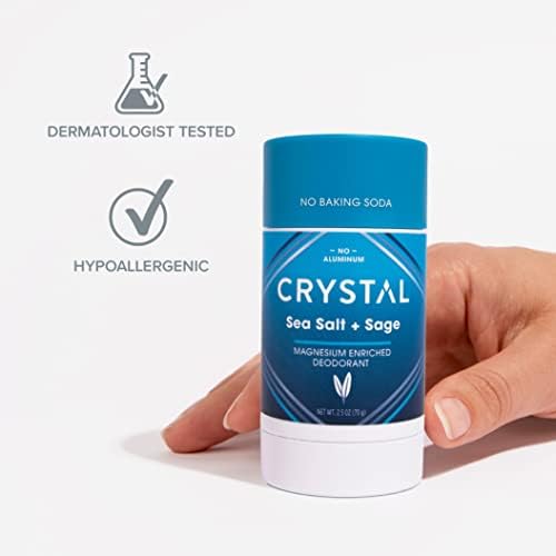 Crystal Deodorant Stick Magnesium Enriched  Sea Salt & Sage 2.5 Oz