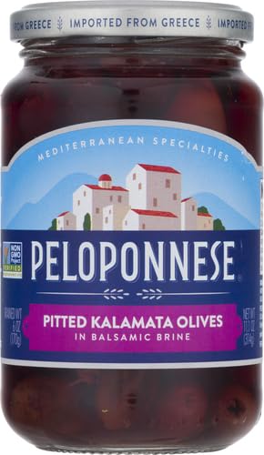 Peloponnese Kalamata Pitted Olives In Balsamic Brine 11.1 oz