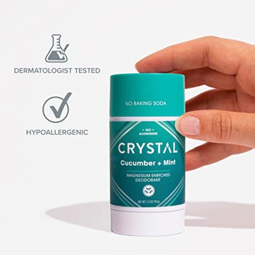 Crystal Deodorant Stick  Magnesium Enriched Cucumber & Mint 2.5 Oz