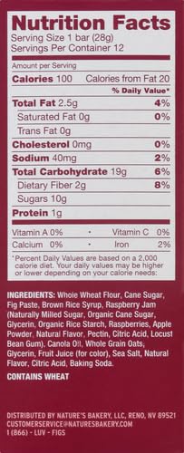 Nature'S Bakery  Stone Ground Whole Wheat Fig Bar Raspberry  6/2 Oz