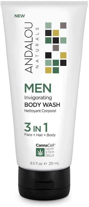 Andalou Naturals 3 In 1 Body Wash Men'S Invigorating 1 Each 8.5 Oz