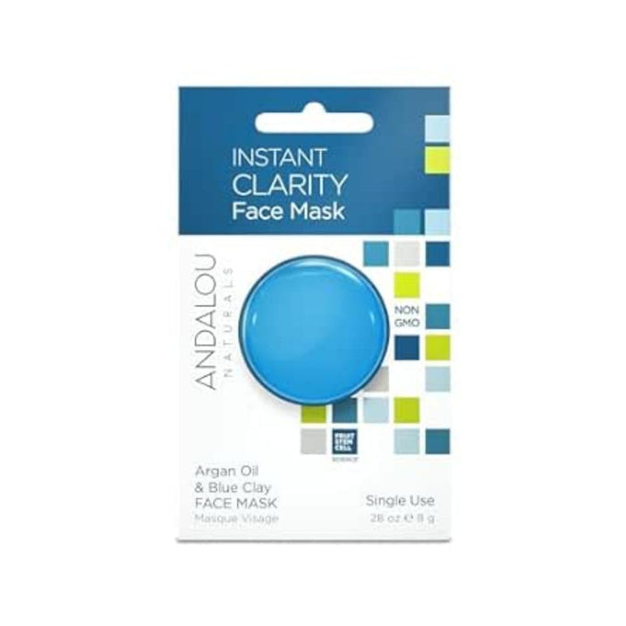 Andalou Naturals Instant Clarity Face Mask Argan Oil & Blue Clay 0.28 Oz