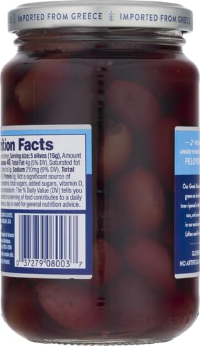 Peloponnese Kalamata Pitted Olives In Balsamic Brine 11.1 oz
