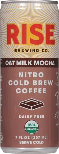 Rise Brewing Mocha Latte Nitro Cold Brew Coffee Mocha Latte 7 oz