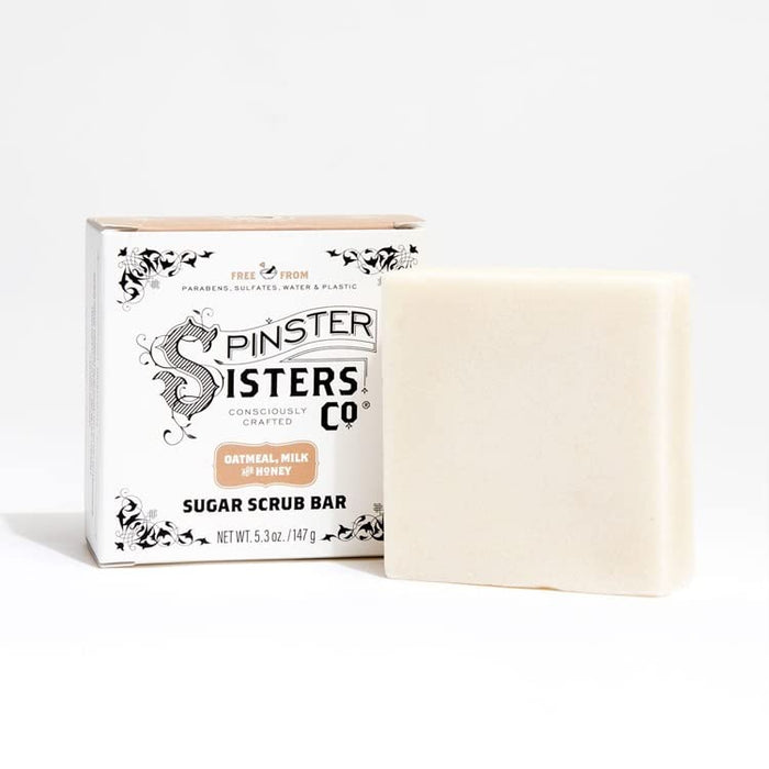 SPINSTER SISTERS CO Oatmeal Milk & Honey Sugar Scrub Bar 4 OZ