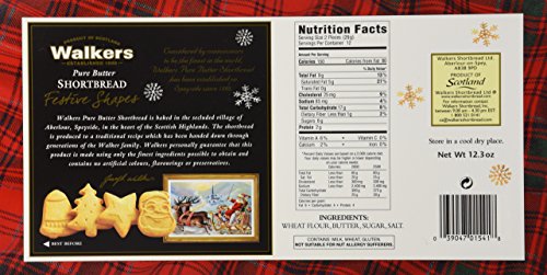 Walkers Shortbread  Pure Butter Shortbread Festive Shapes  12.3 Oz