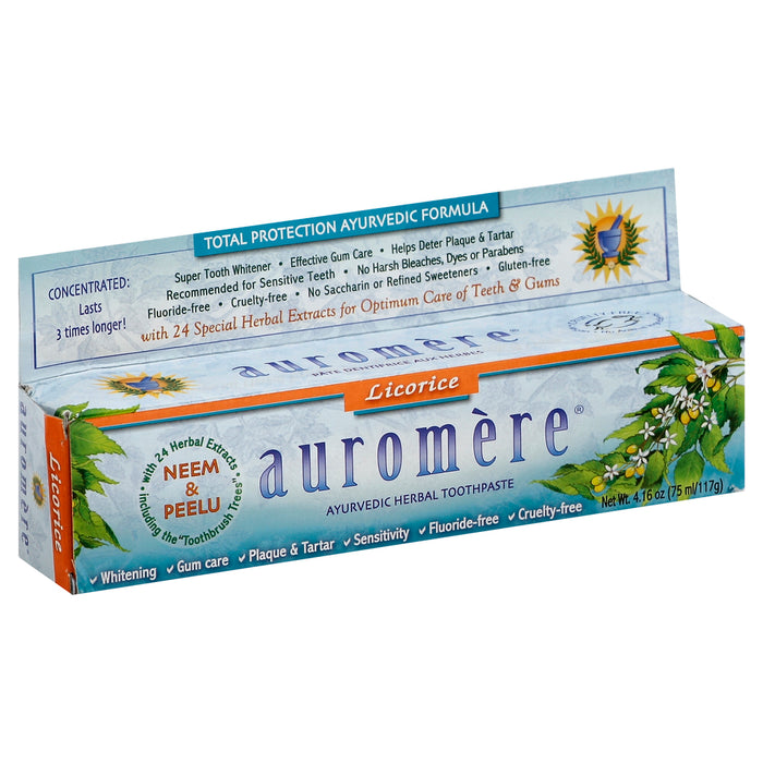 Auromere  Ayurvedic Herbal Toothpaste Licorice  1 Each  4.16 Oz