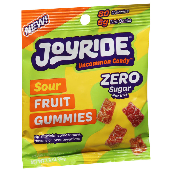 Joyride Uncommon Zero Sugar Sour Fruit Gummies Candy 1.8 oz