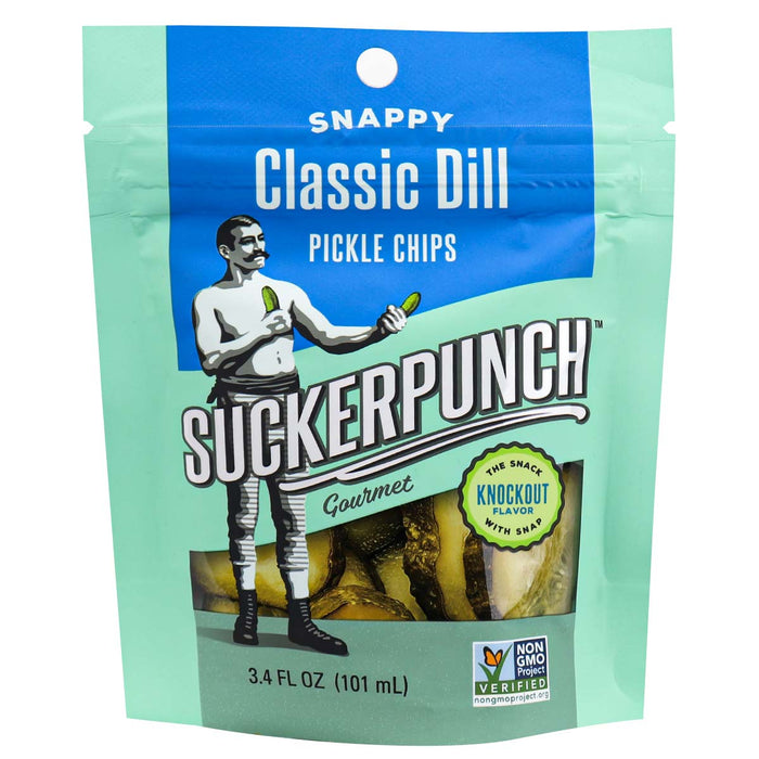 Suckerpunch  Gourmet Snappy Classic Dill Pickle Snack  3.4 Oz