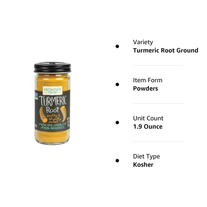 Frontier Nat Prod Co-Op  Turmeric Root Ground  1 Each  1.92 Oz