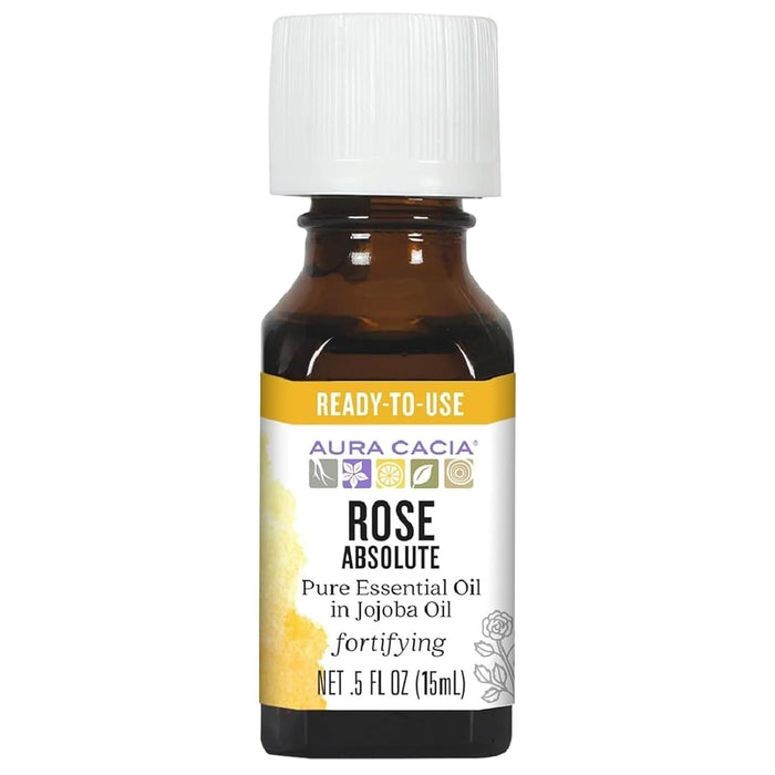 Aura Cacia  Rose Absolute In Jojoba Oil  1 Each  0.5 Oz