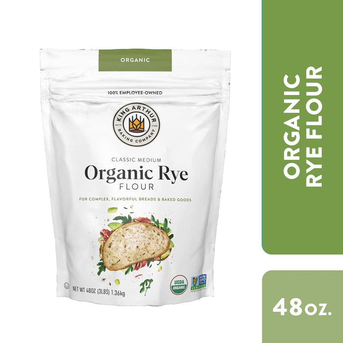 King Arthur Flour  Organic Rye Flour   48 Oz