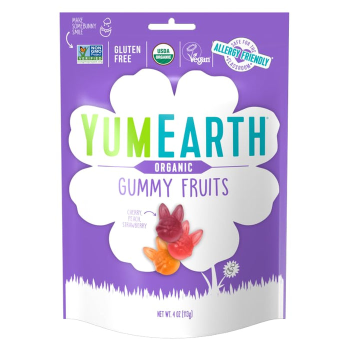 YumEarth Spring Candy Organic Gummy Fruits 4 Ounce