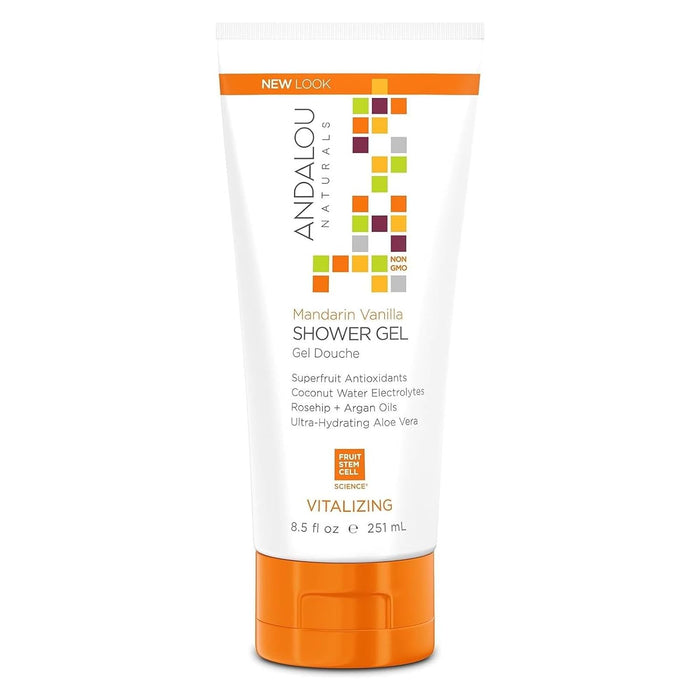 Andalou Naturals Shower Gel Mandarin Vanilla Vitalizing 1 Each 8.5 Oz