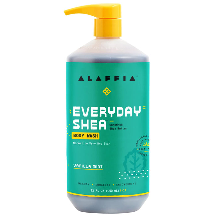 Alaffia  Everyday Shea Body Wash Vanilla Mint  1 Each  32 Oz