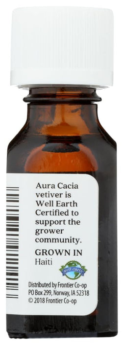 Aura Cacia  Pure Essential Oil Vetiver  1 Each  0.5 Oz