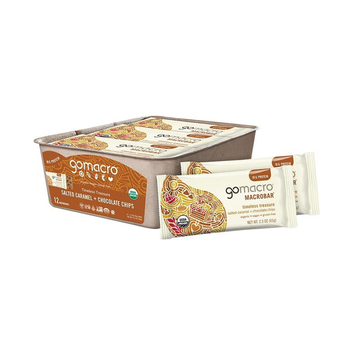 Gomacro  Organic Macrobar Salted Caramel Choclate Chip   2.3 Oz