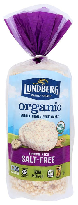 Lundberg Family Farms  Organic Rice Cake Brown No Salt  8.5 Oz