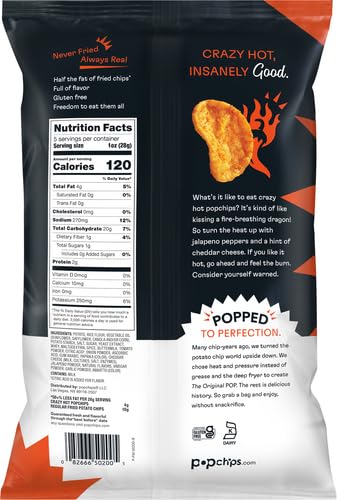Popchips  Potato Chip Crazy Hot  5 Oz